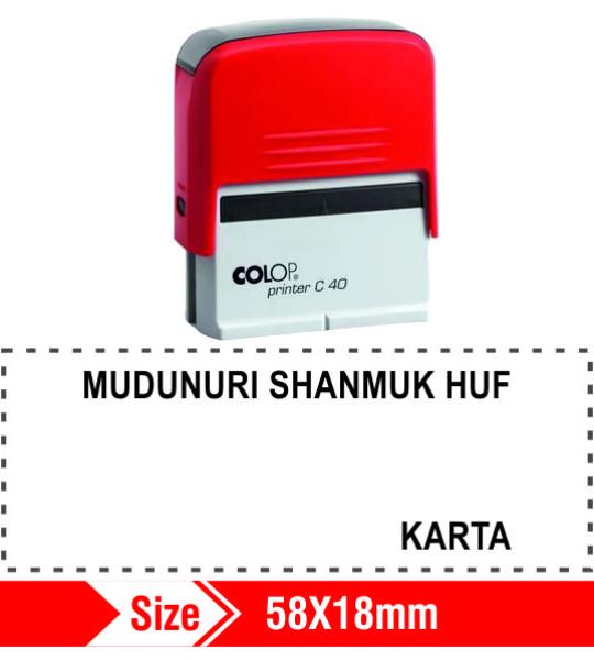 Colop Self Inking KARTA 58X18mm