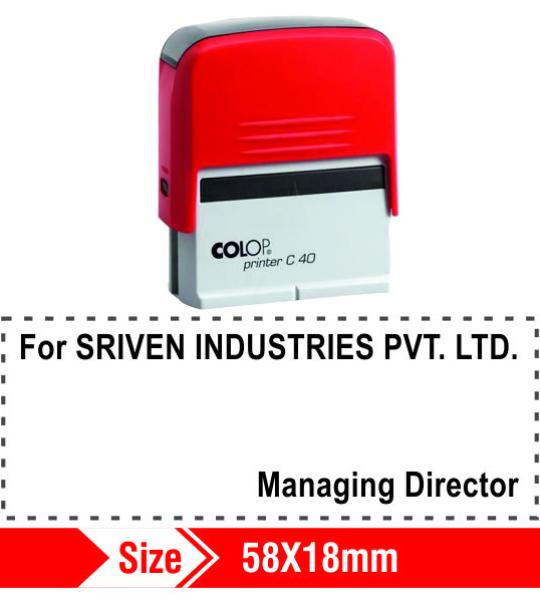 Colop Self Inking Managing Director 58X18mm