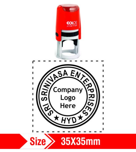 Colop Self Inking Round 12 35X35mm