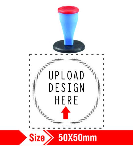 Nylon Rubber Stamp Logo 50x50mm